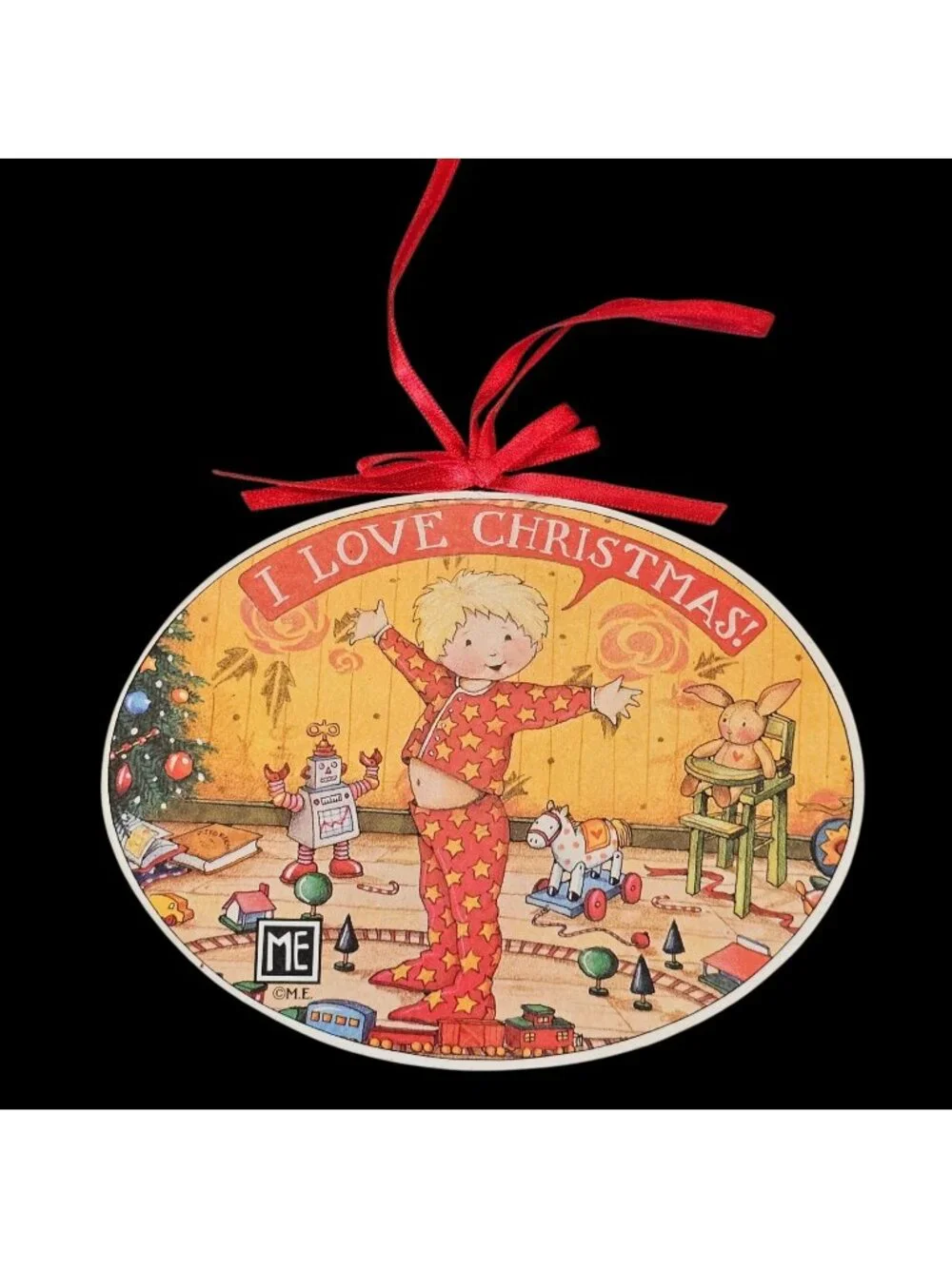 Vintage Mary Engelbreit “I Love Christmas” Ornament
